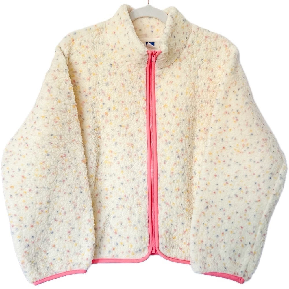 Old Navy Cozy Sherpa Printed Zip-Front Jacket - Confetti/Pink, Size XL (14-16) - Picture 9 of 10